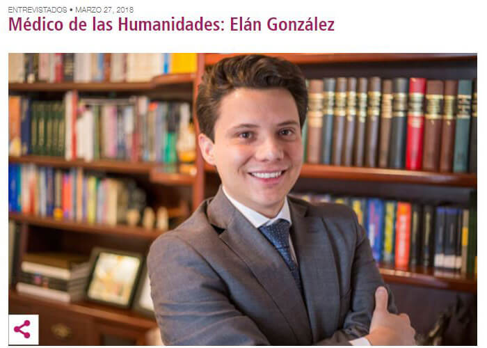 Portada Entrevista: Médico de las Humanidades Elán González